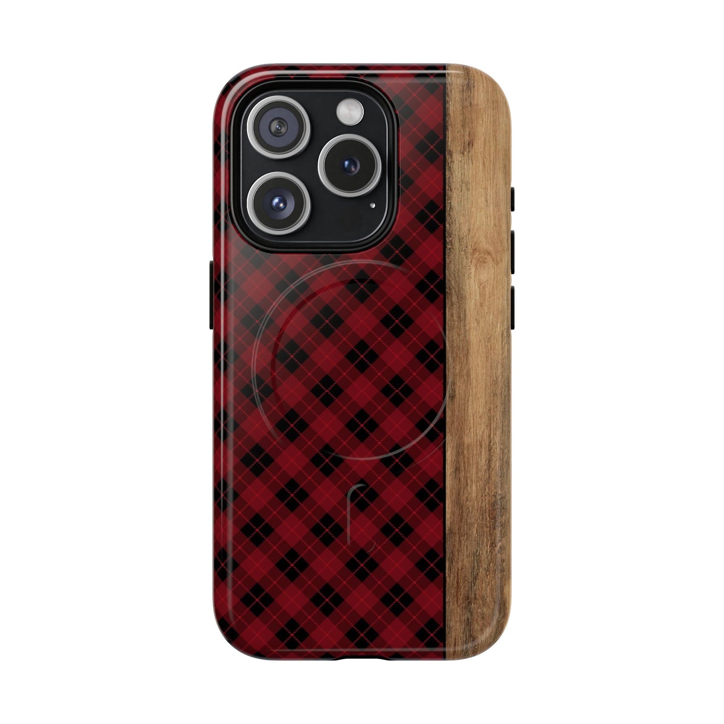 Red Plaid Magnetic Case