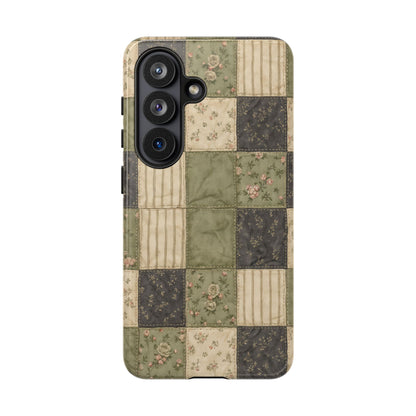 Sage Floral Patchwork Tough Case