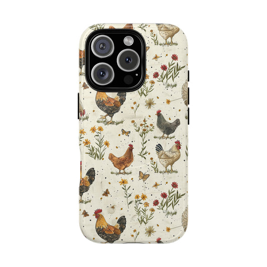 Cottage Core Chickens Magnetic Case