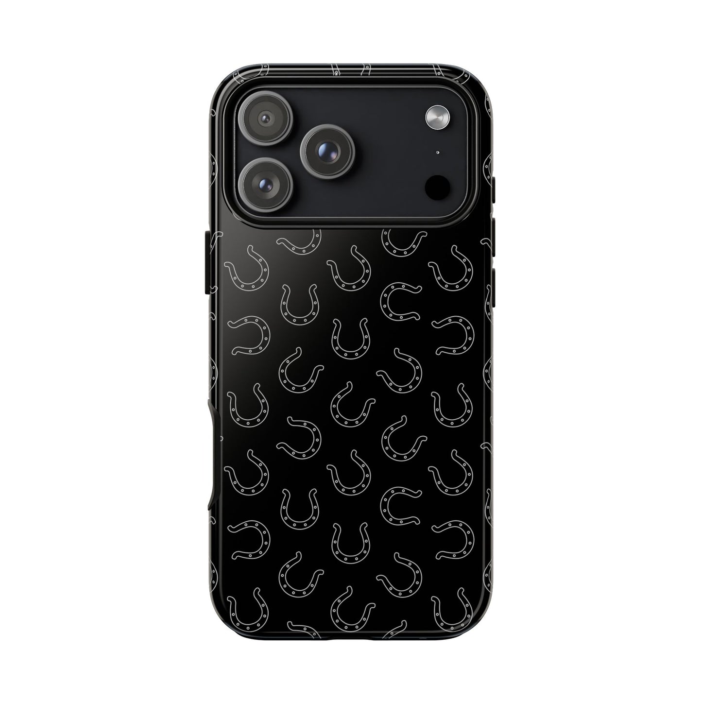Black Horseshoe Tough Phone Case