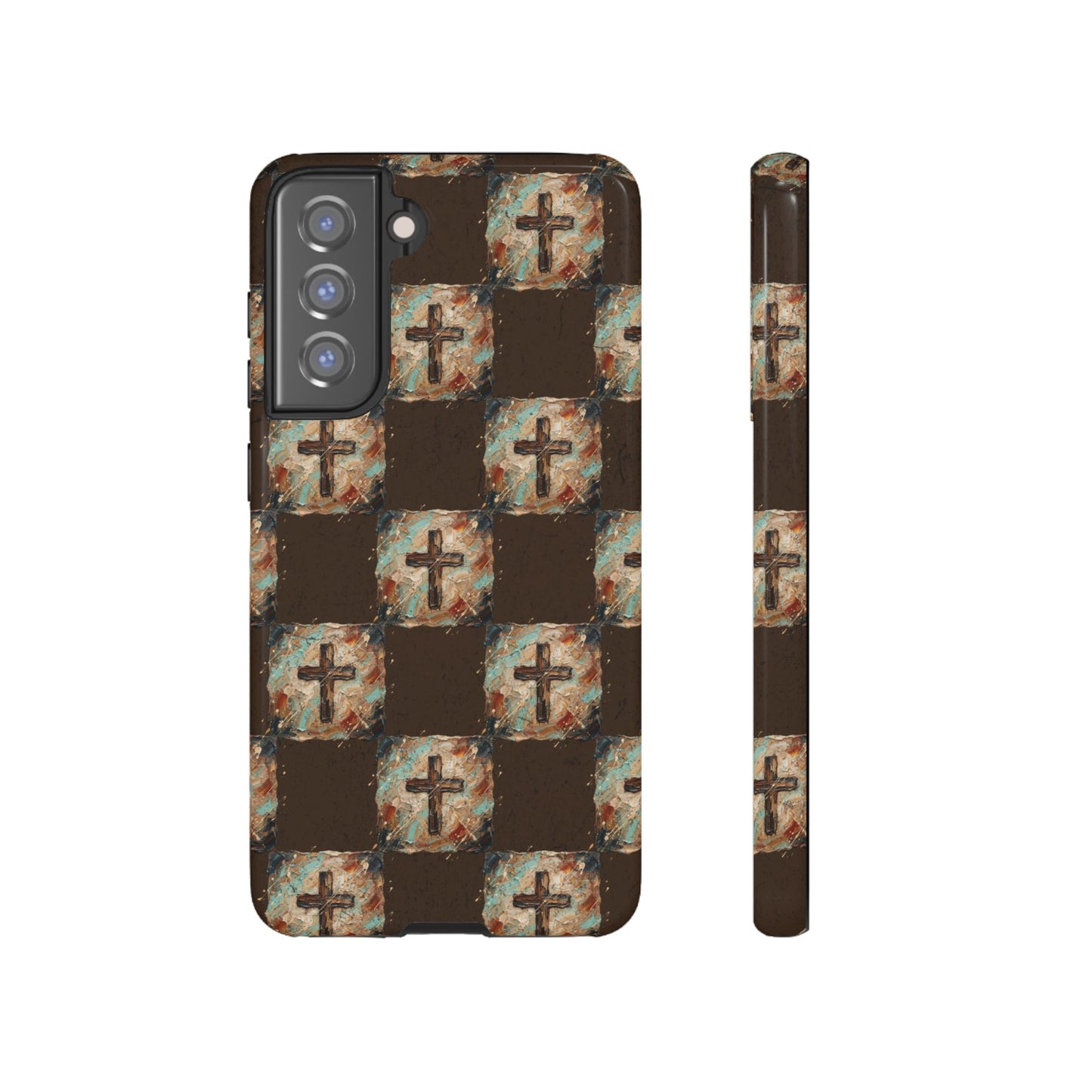 Checker Painted Cross Tough Case