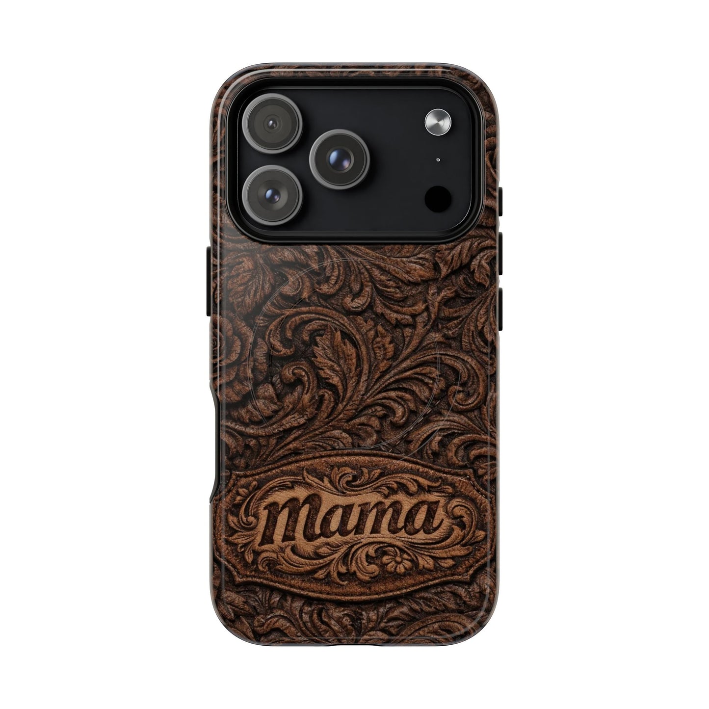 Carved Floral Mama Magnetic Case