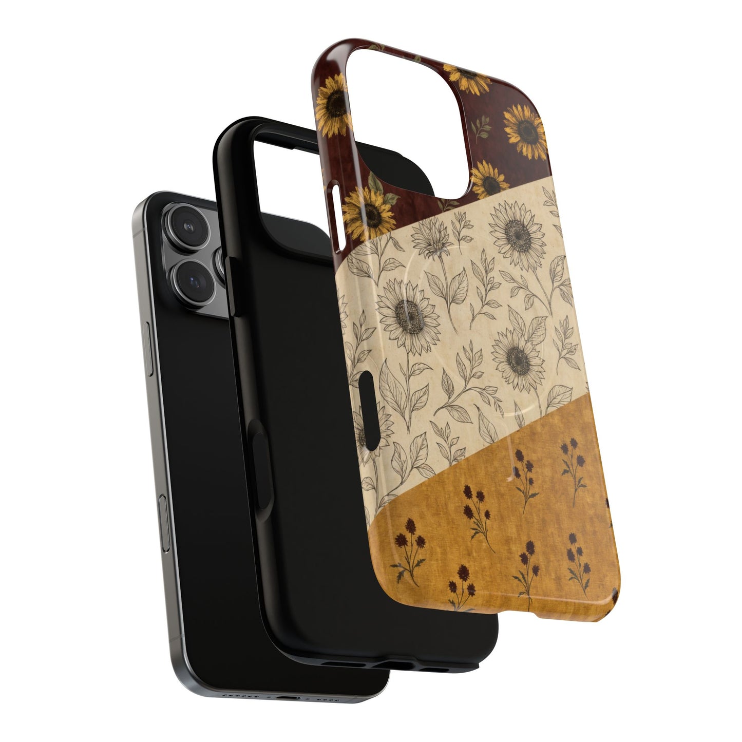 Sunflower Burgundy Swaths Magnetic Case