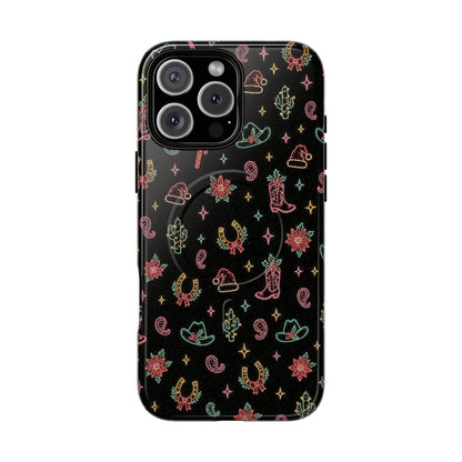 Neon Holiday Doodles Magnetic Case
