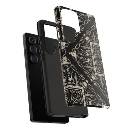 Western Black Bandana Phone Case