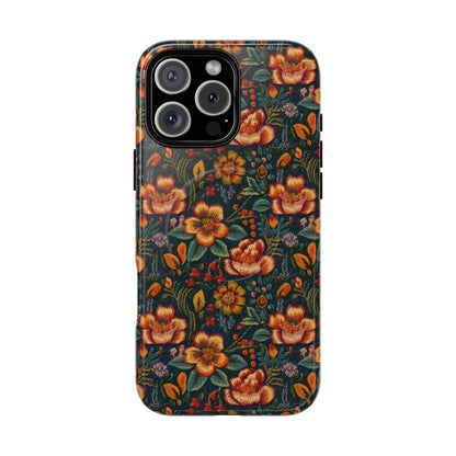Embroidered Flowers Magnetic Case