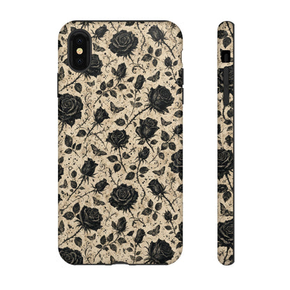 Black Rose Bone Tough Case