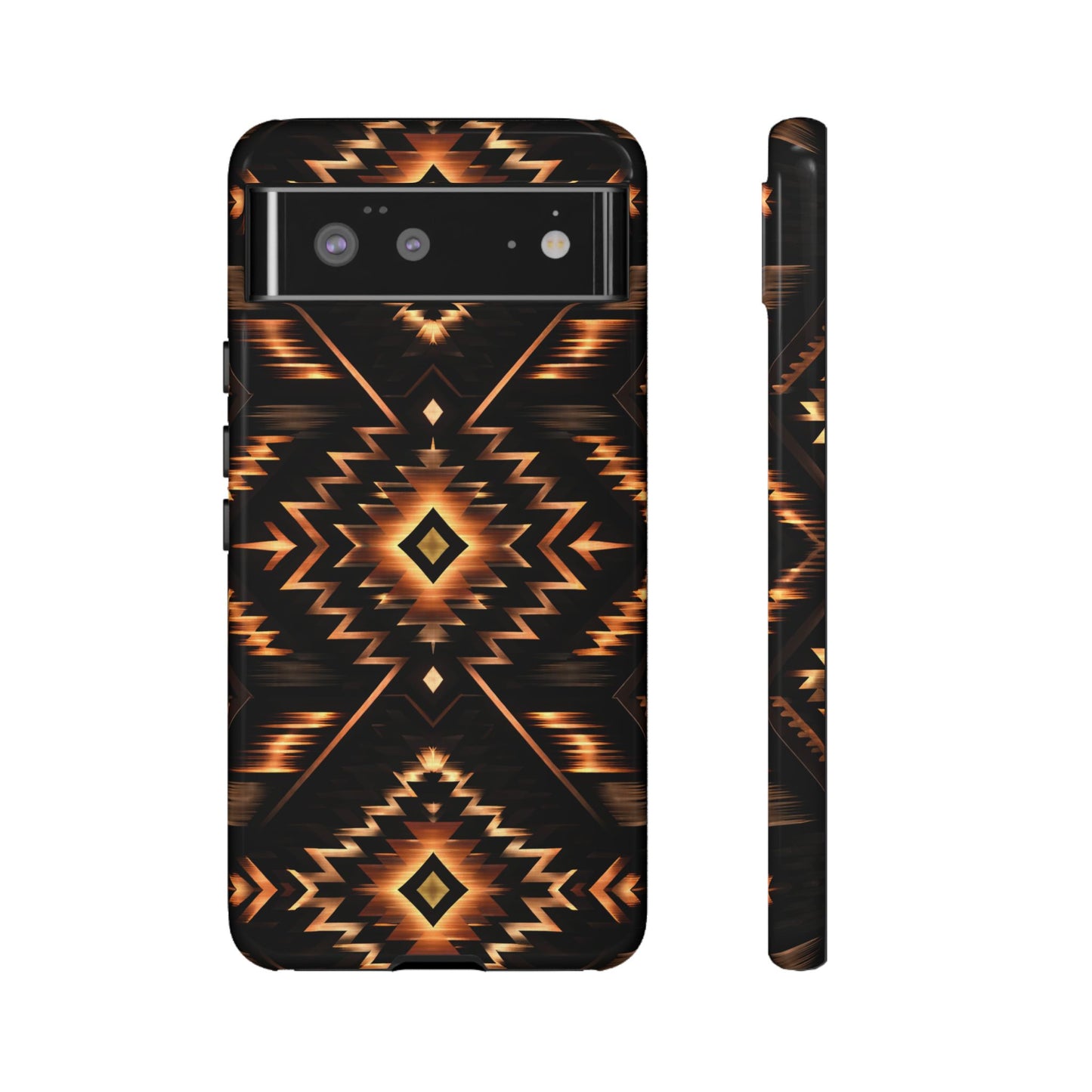 Black Gold Aztec Rug Tough Case