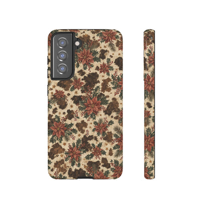 Cowhide Poinsettia Tough Case