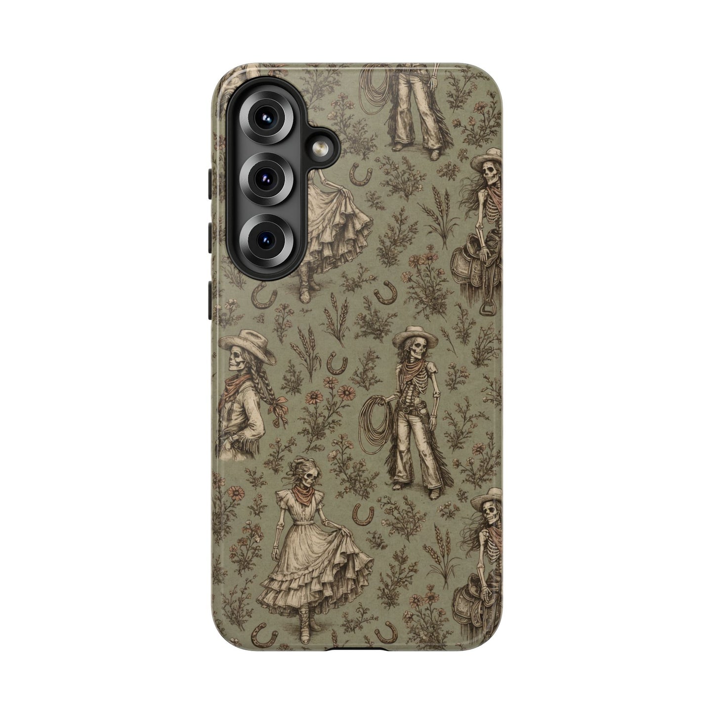 Skeleton Cowgirl Toile Tough Case