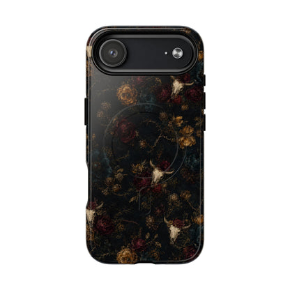 Bull Skull Bloom Magnetic Case