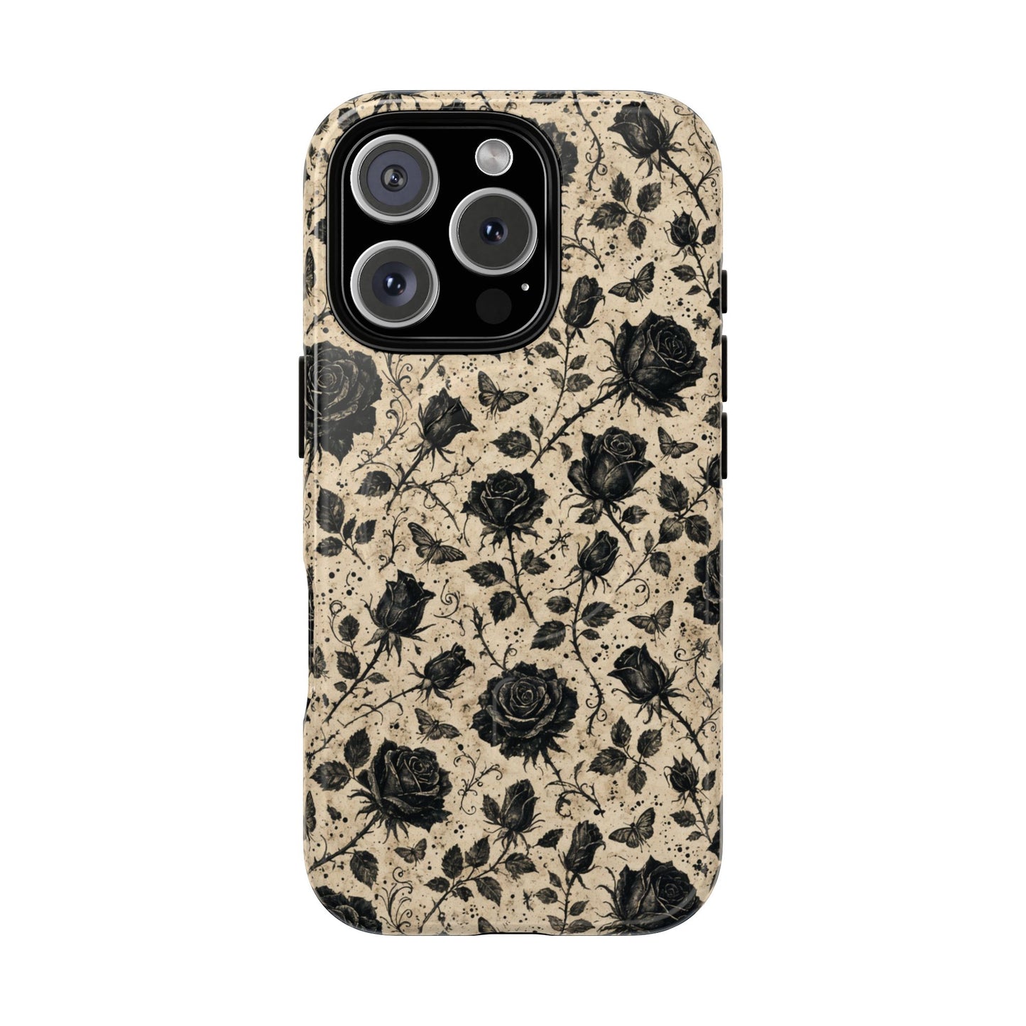 Black Rose Bone Magnetic Case