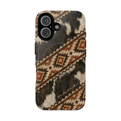 Cowhide Aztec Mama Magnetic Case