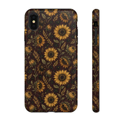 Burgundy Sunflowers Tough Case