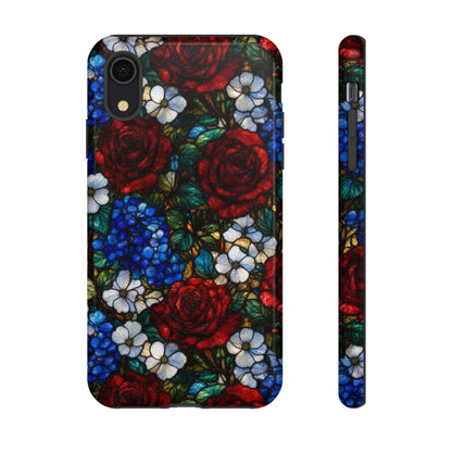 Patriotic Floral Glass Tough Case