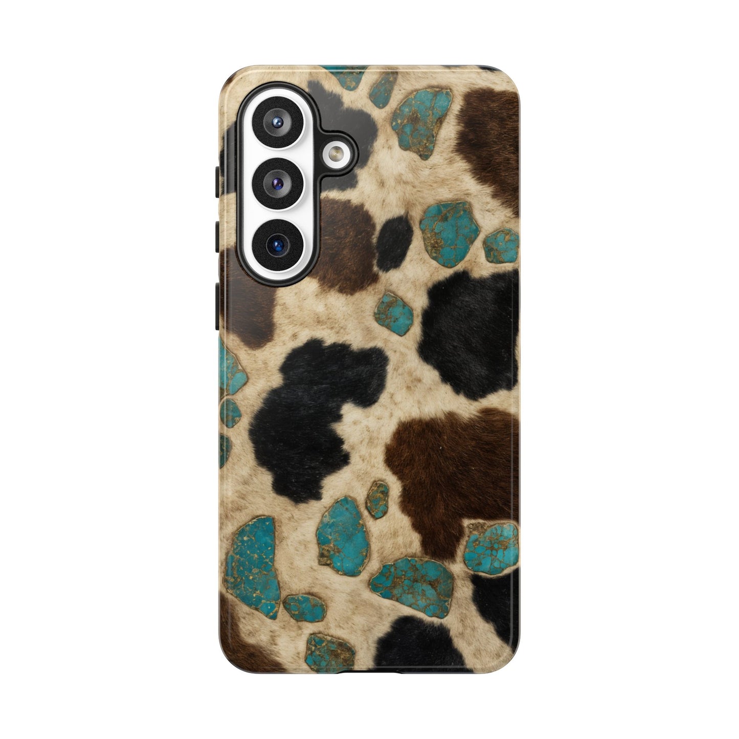 Turquoise Cowhide Tough Case