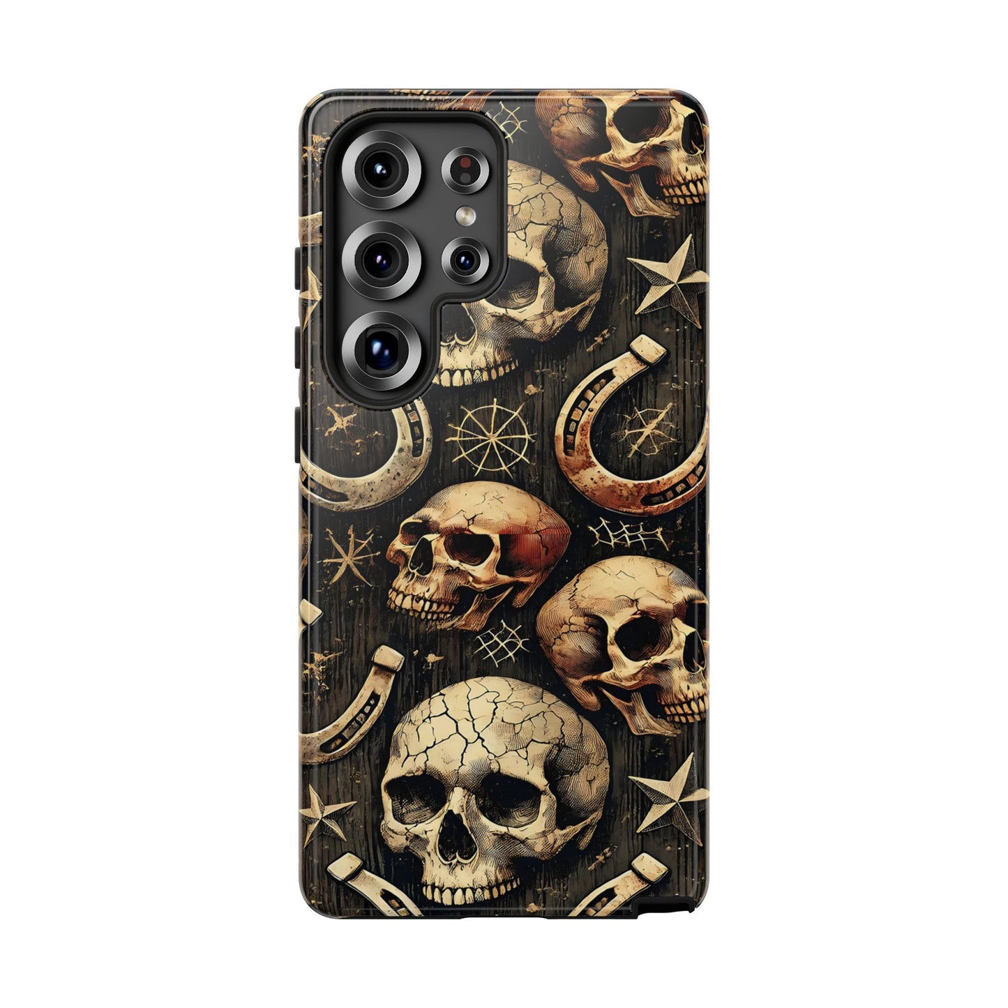 Skulls Horseshoes Dark Tough Phone Case
