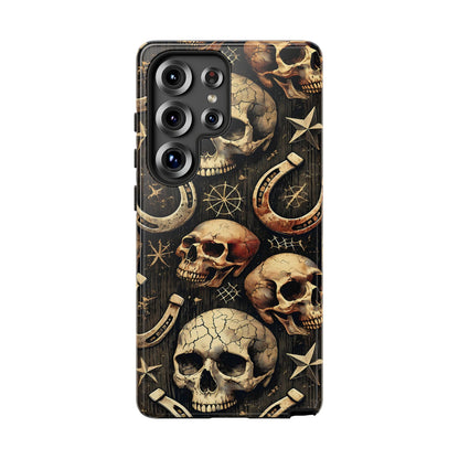 Skulls Horseshoes Dark Tough Phone Case