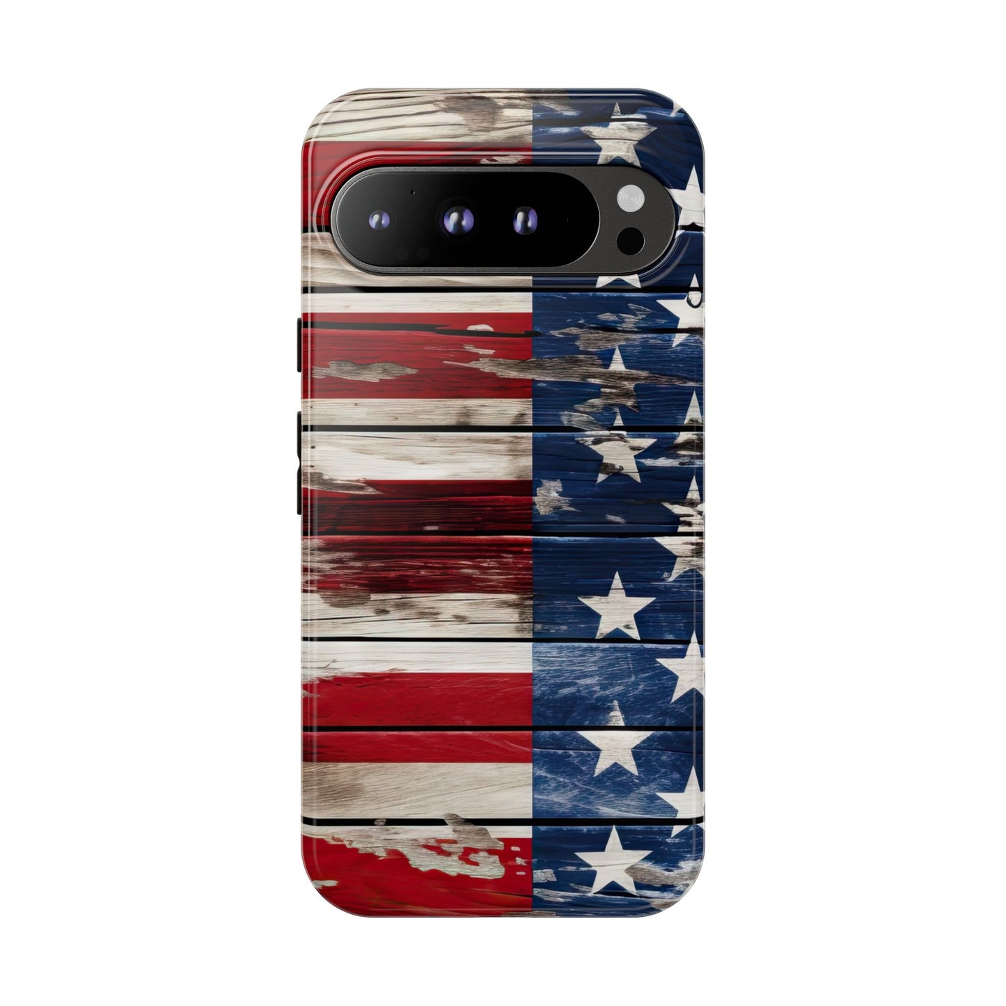 Wood Stars Stripes Patriotic Tough Phone Case
