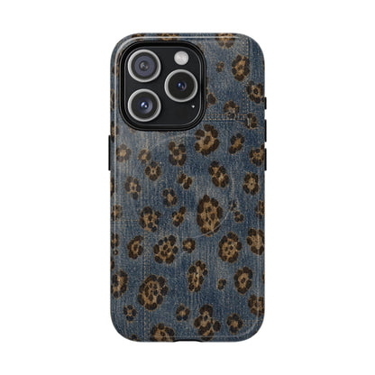 Denim Leopard Magnetic Case