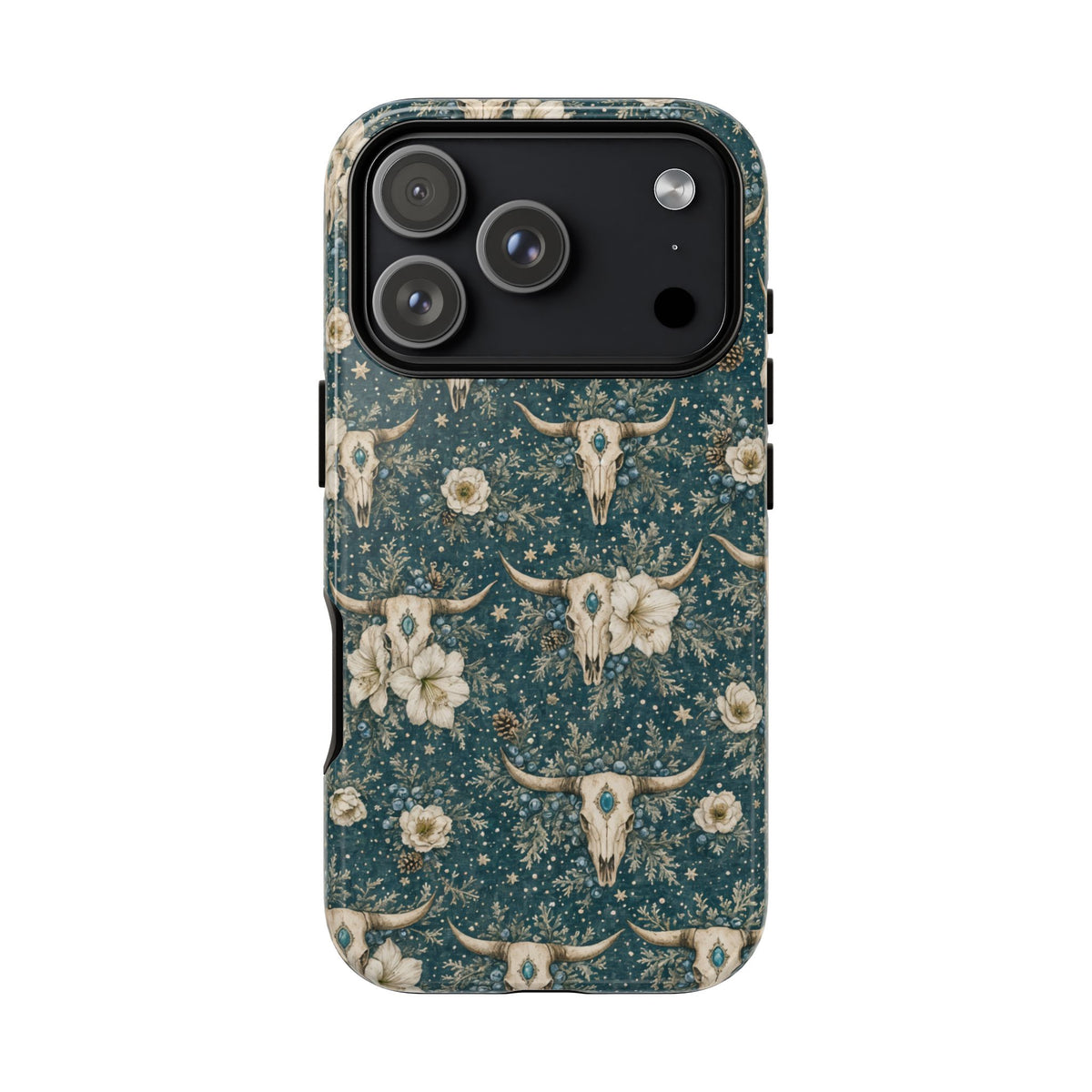 Turquoise Winter Skull Tough Case