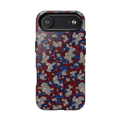 USA Cowhide Glitter Magnetic Case