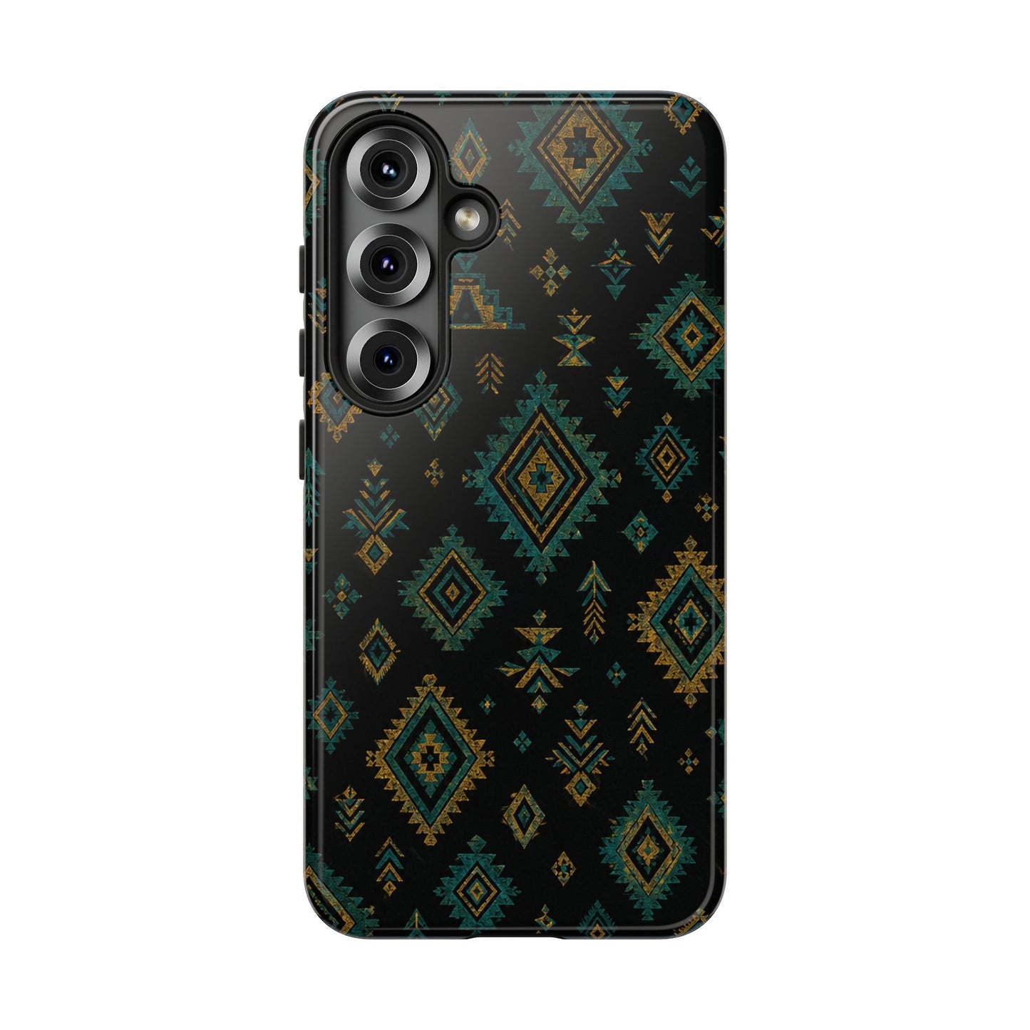 Turquoise Gold Aztec Tough Case