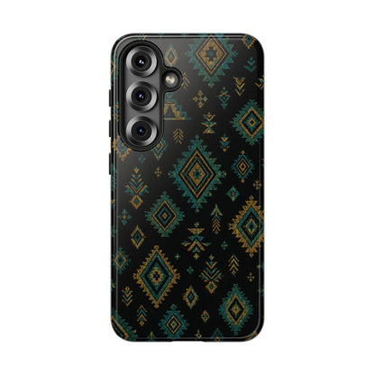 Turquoise Gold Aztec Tough Case