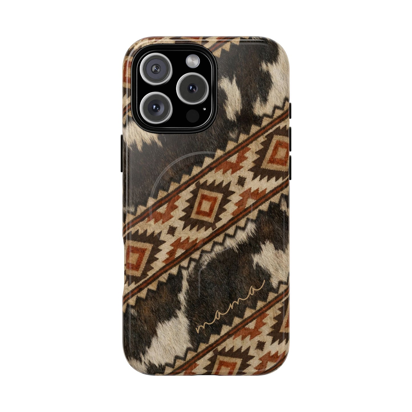 Cowhide Aztec Mama Magnetic Case