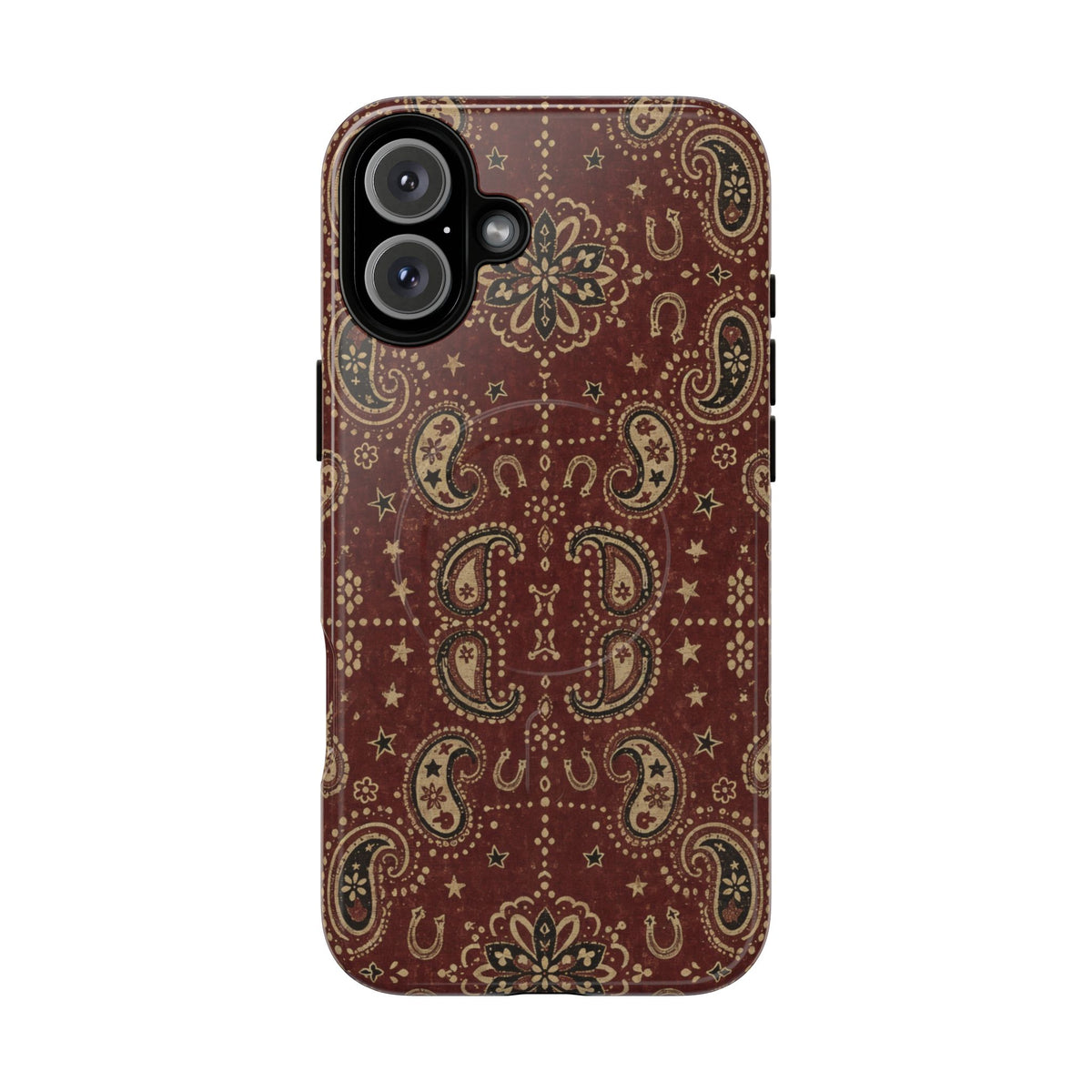 Burgundy Bandana Magnetic Case