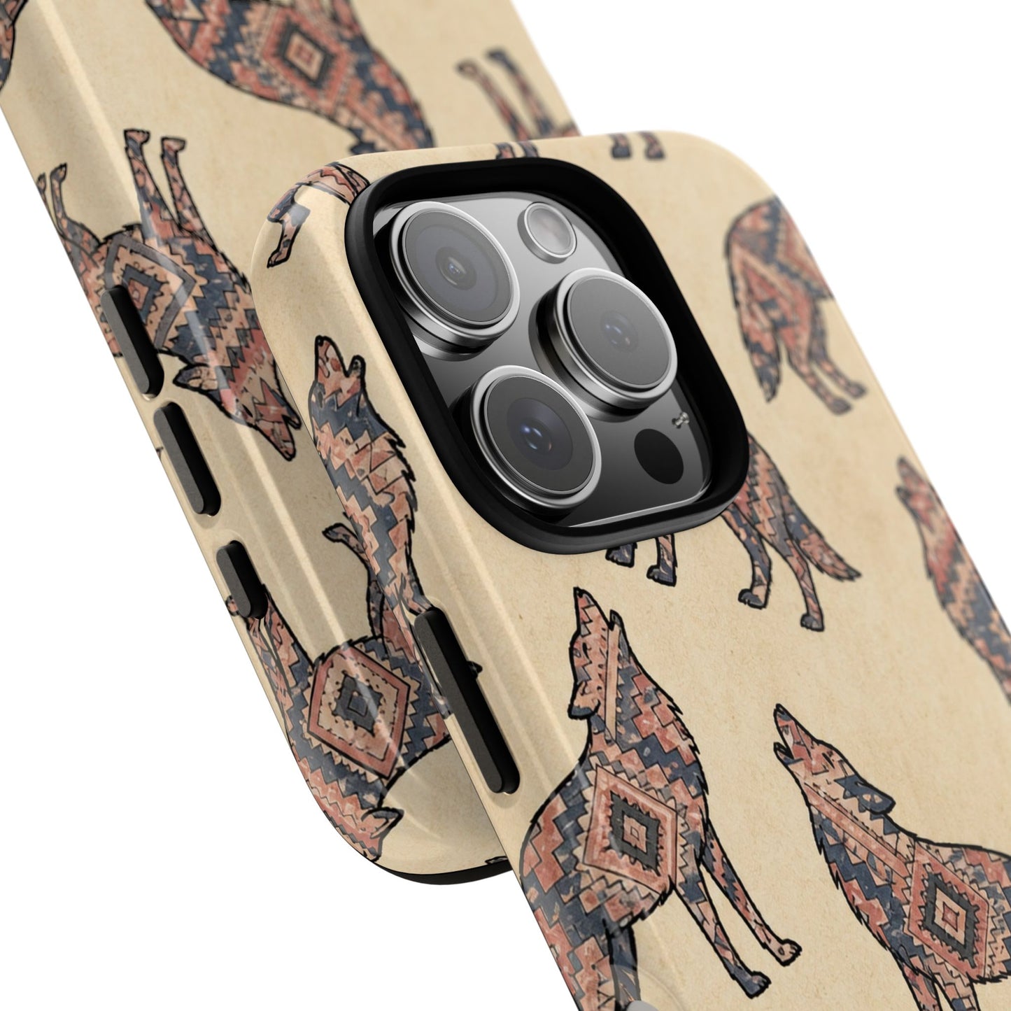 Rose Aztec Wolf Tough Case