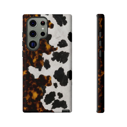 Tortoiseshell + Cowhide Tough Case
