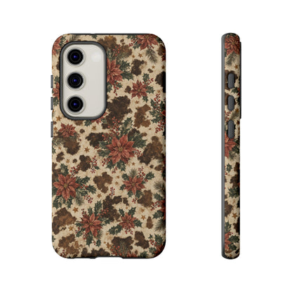 Cowhide Poinsettia Tough Case