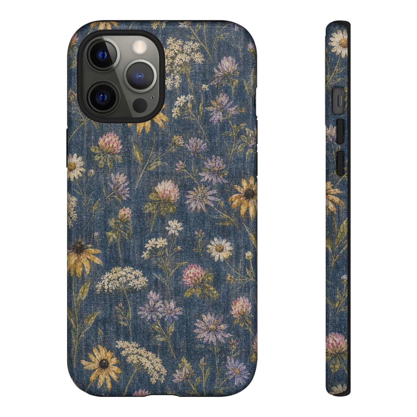 Denim Florals Tough Case