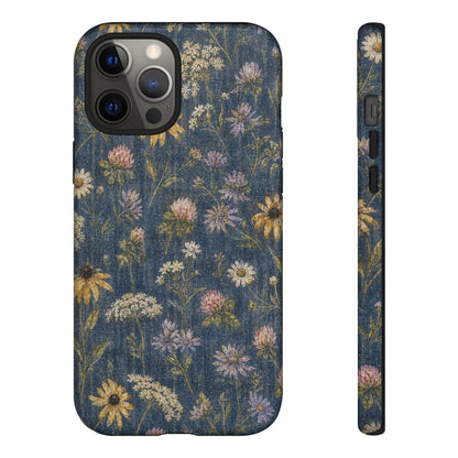 Denim Florals Tough Case