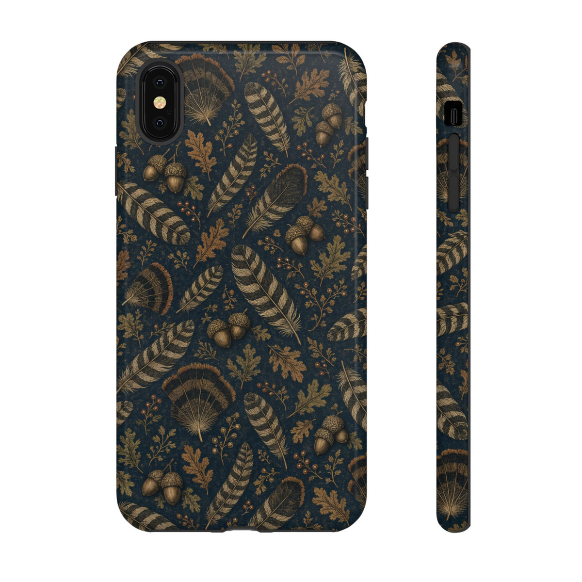 Navy Feathers Tough Case
