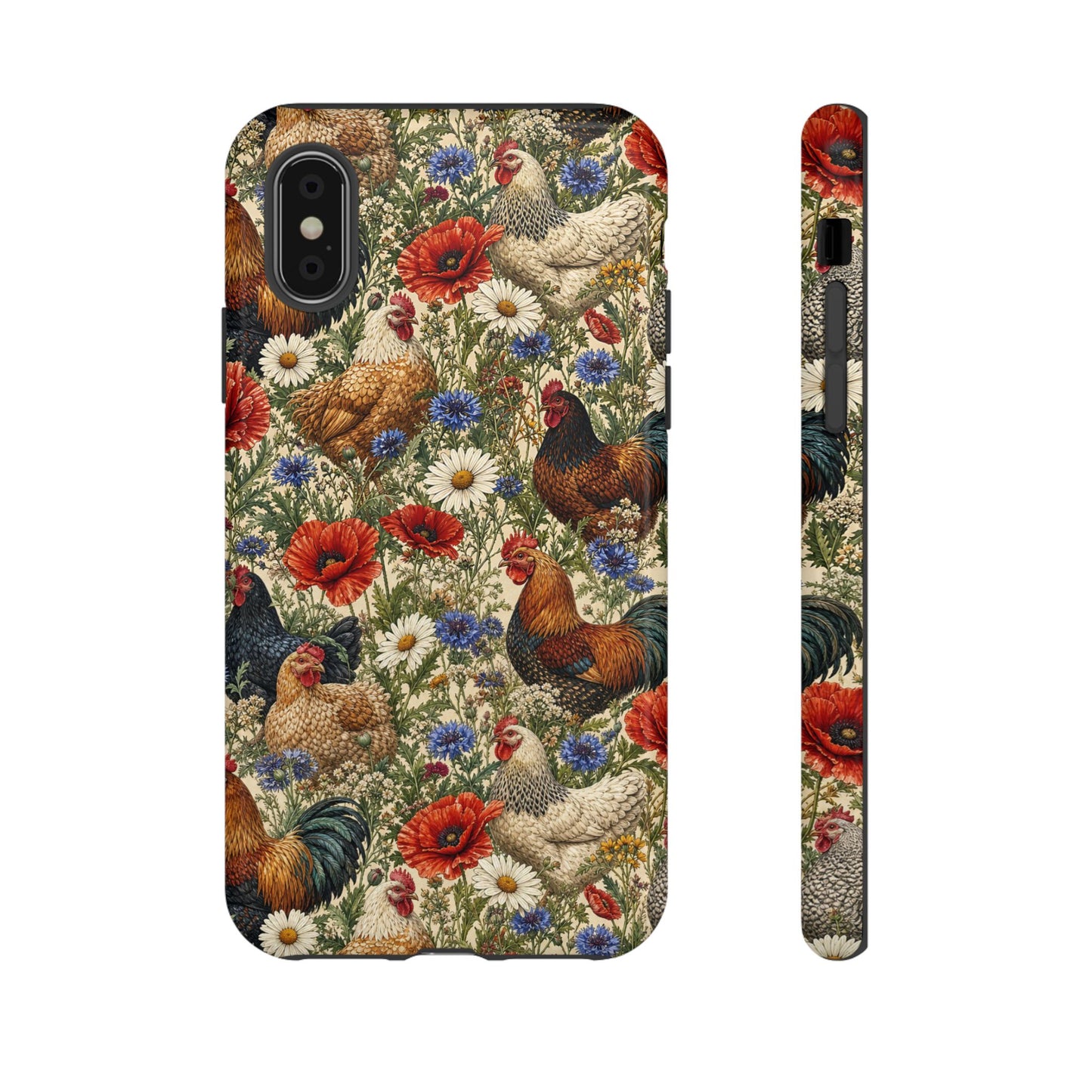 Patriotic Floral Chickens Tough Case
