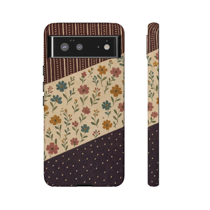 Fall Floral Stripe Tough Case