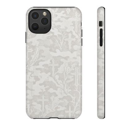 White Camo Cross Tough Case