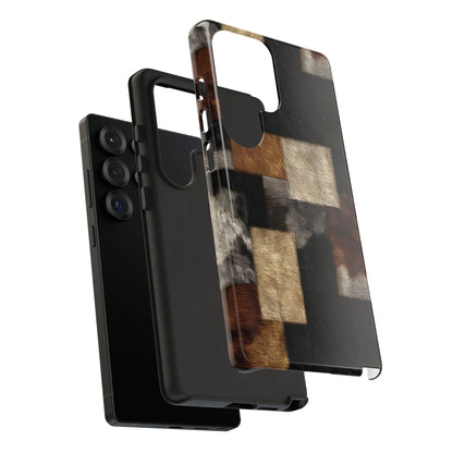 Cowhide Patchwork Phone Case