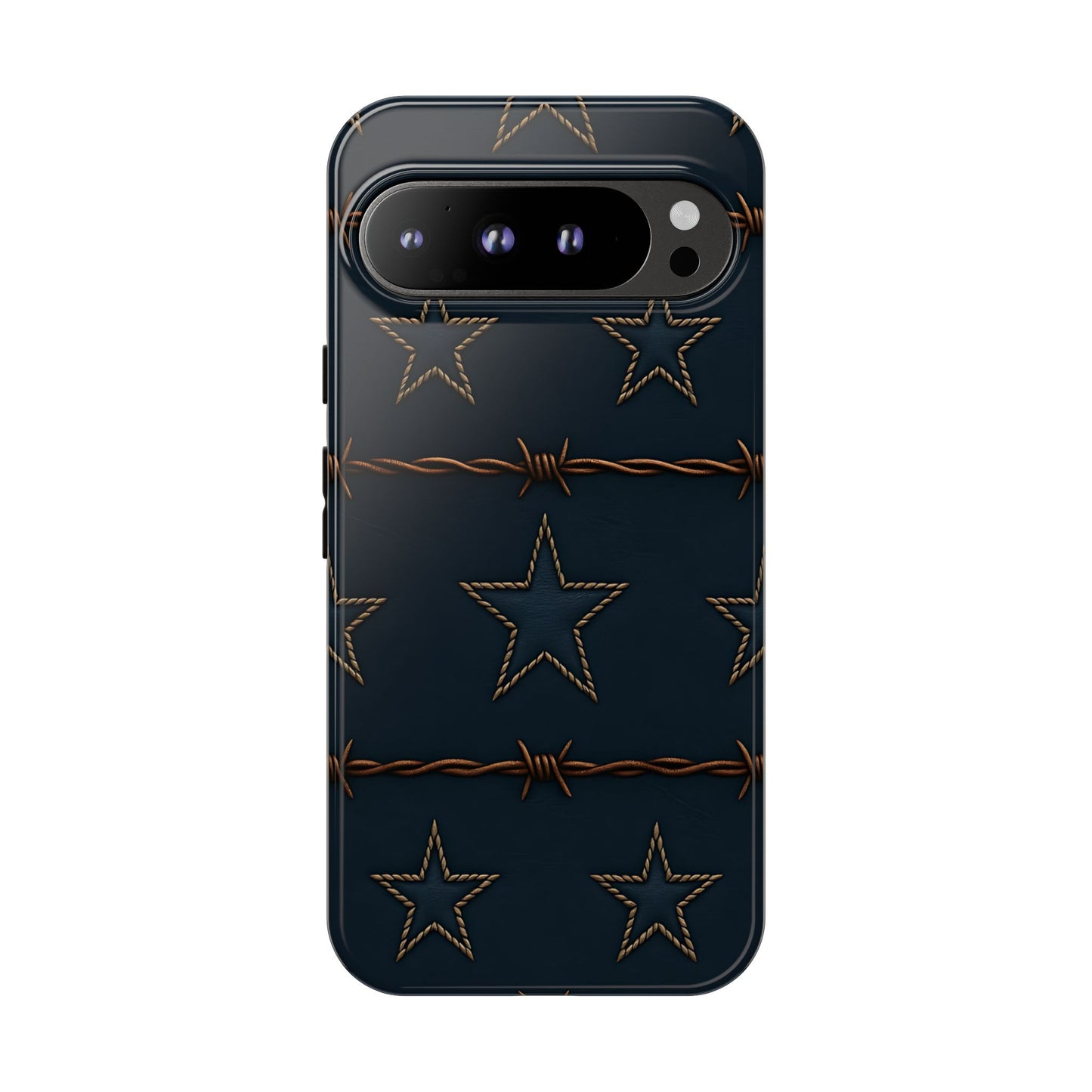 Navy Stars + Barbed Wire Tough Phone Case