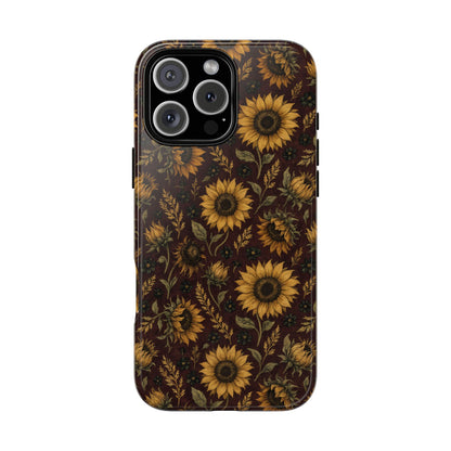 Burgundy Sunflowers Tough Case