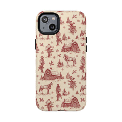 Christmas Toile Magnetic Case