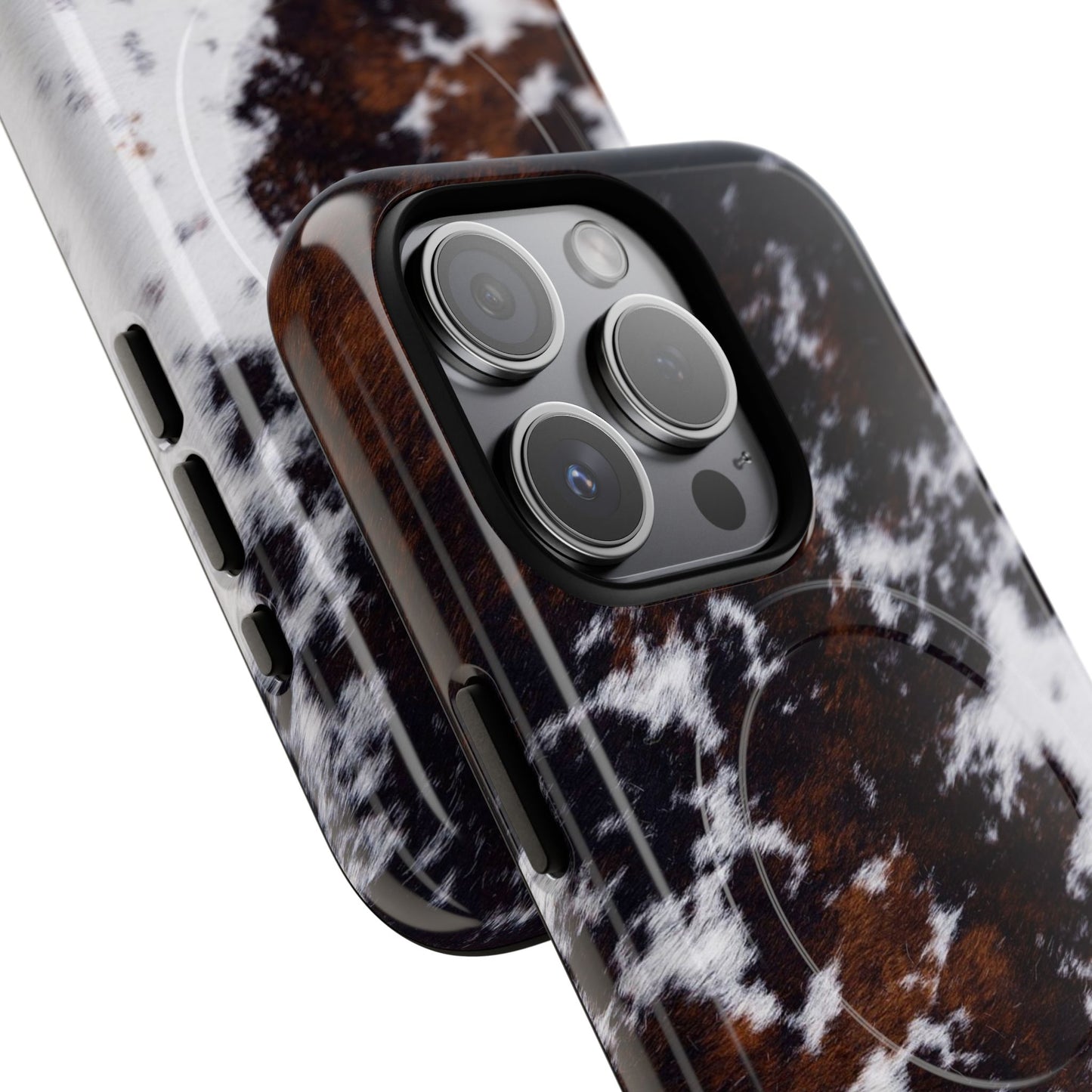 Cowhide Monogram Magnetic Case