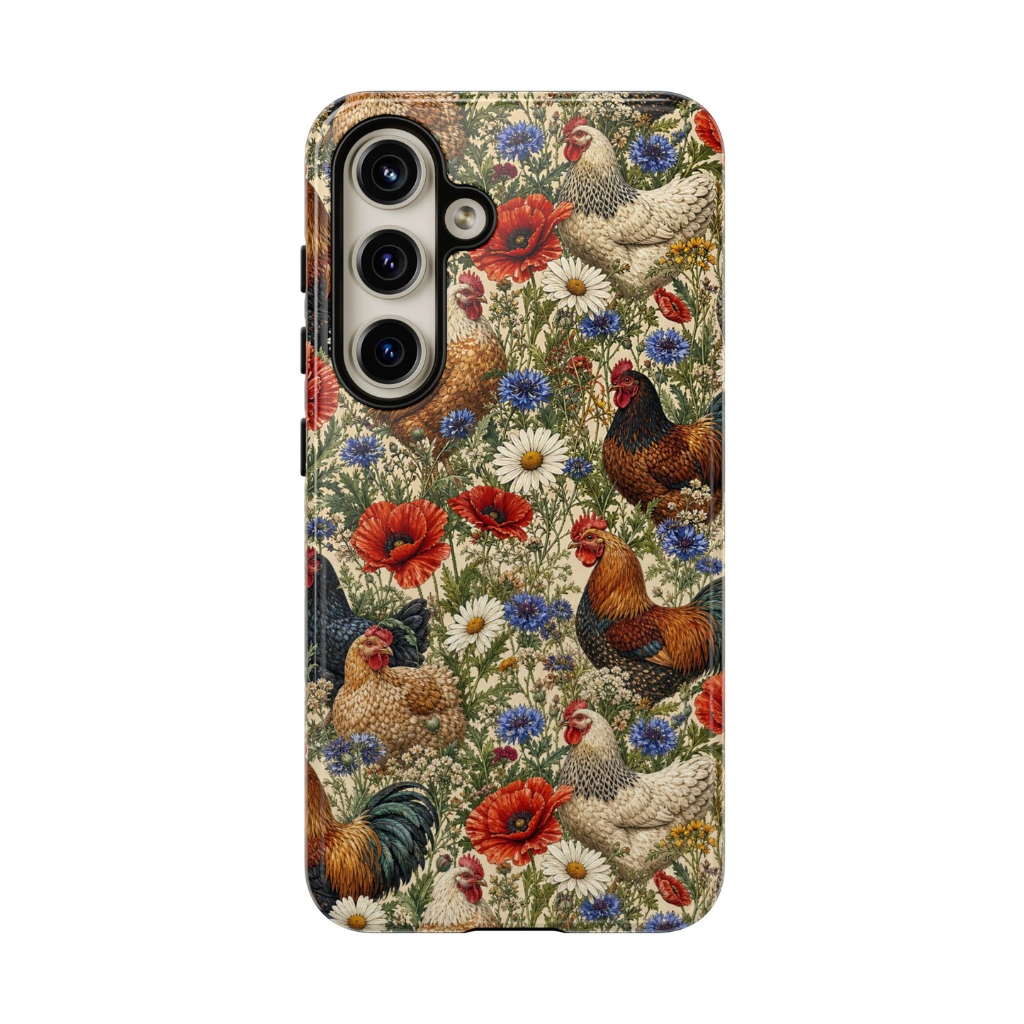 Patriotic Floral Chickens Tough Case
