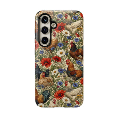 Patriotic Floral Chickens Tough Case