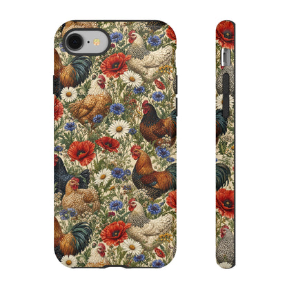 Patriotic Floral Chickens Tough Case