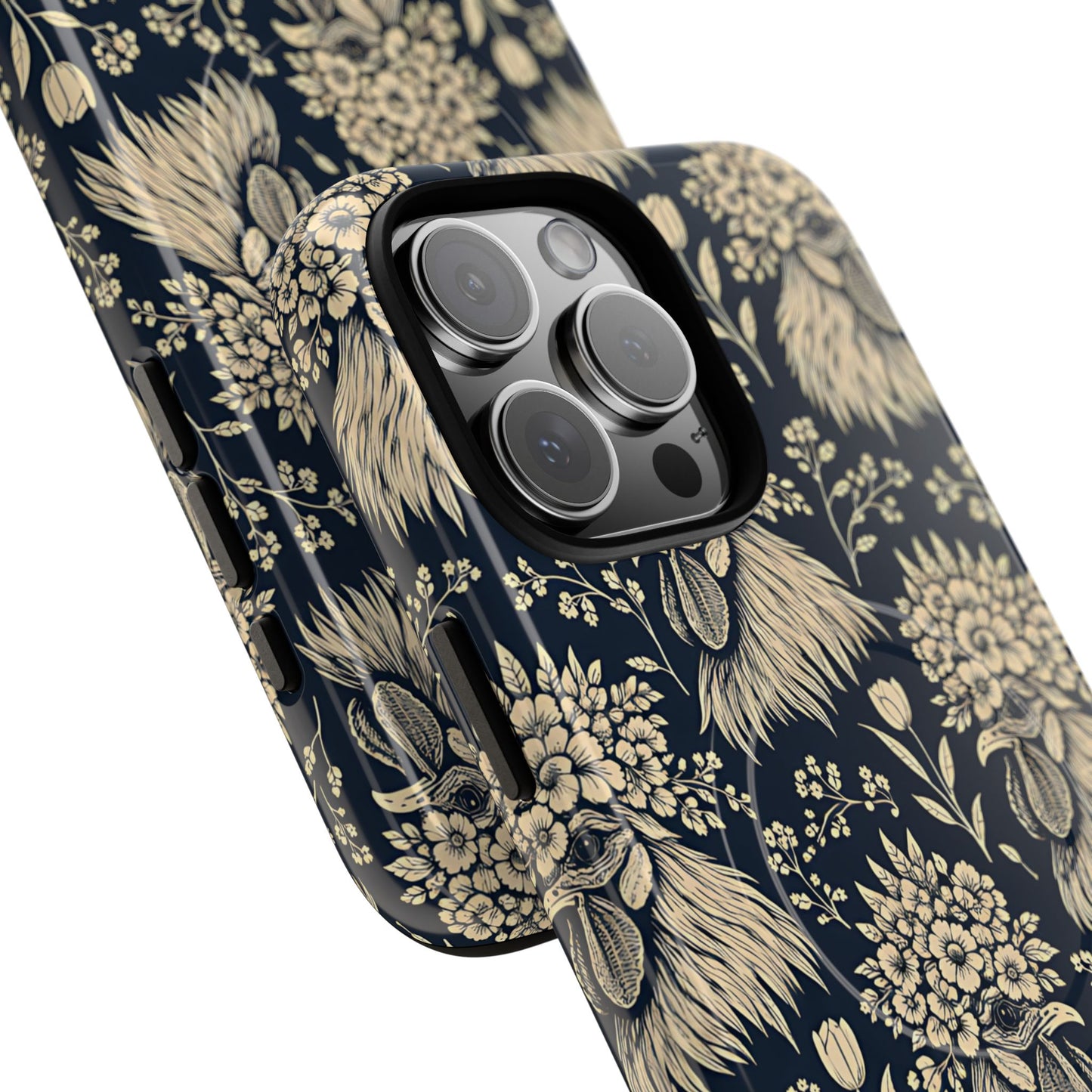 Floral Rooster Magnetic Case