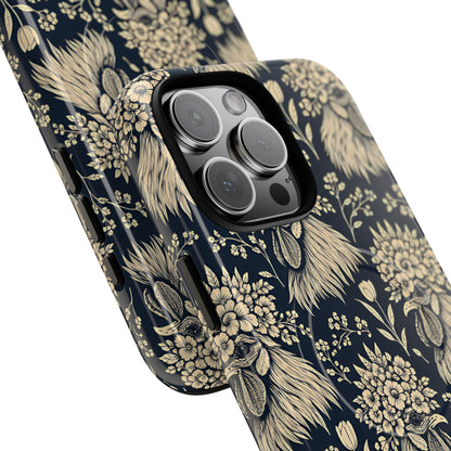 Floral Rooster Magnetic Case