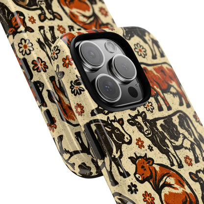Retro Cows Tough Case